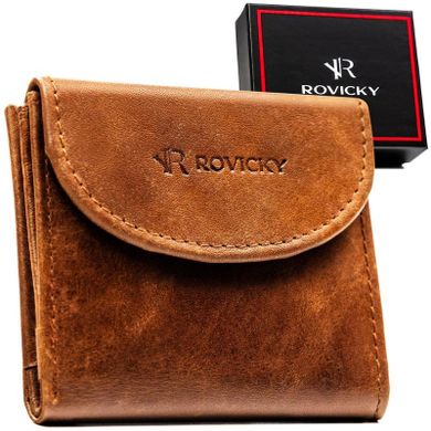 Portfel, brązowy, skórzany, Rovicky