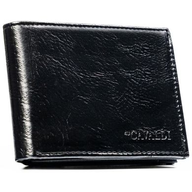 Portfel, czarny, skóra ekologiczna, 4U Cavaldi