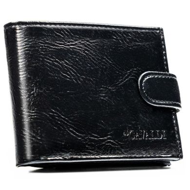 Portfel, czarny, skóra ekologiczna, 4U Cavaldi