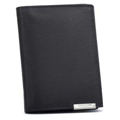 Portfel, czarny, skórzany, 4U Cavaldi