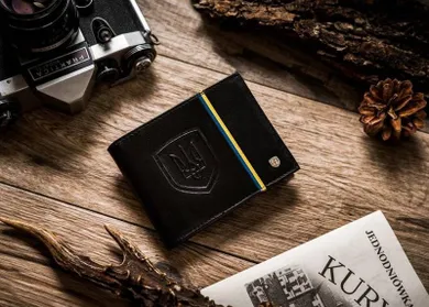 Portfel, czarny, skórzany, Peterson