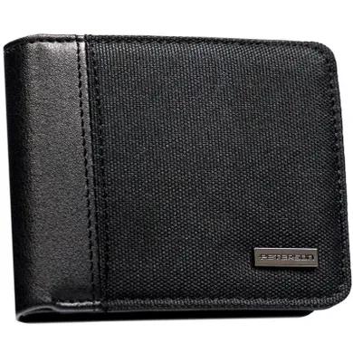 Portfel, czarny, skórzany, Peterson