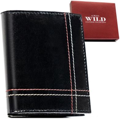 Portfel, czarny, skórzany, RFID, Always Wild