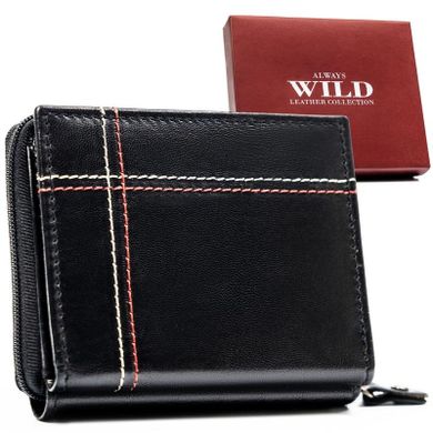 Portfel, czarny, skórzany, RFID, Always Wild