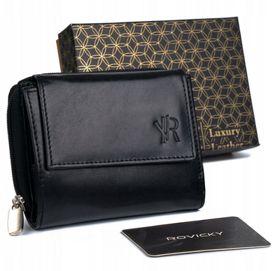 Portfel, czarny, skórzany, RFID, Rovicky