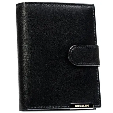 Portfel, czarny, skórzany, Ronaldo