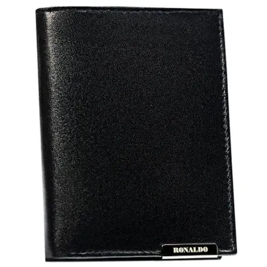 Portfel, czarny, skórzany, Ronaldo