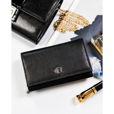 Portfel, czarny, skórzany, Rovicky