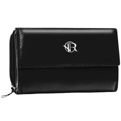 Portfel, czarny, skórzany, Rovicky