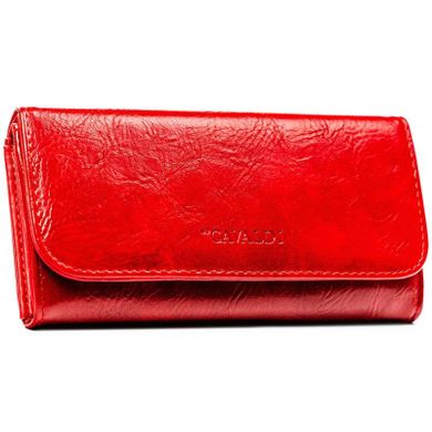 Portfel, czerwony, skóra ekologiczna, 4U Cavaldi