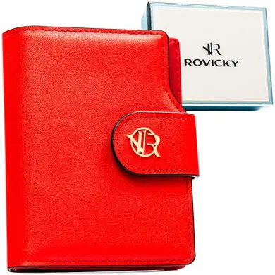 Portfel, czerwony, skóra ekologiczna, Rovicky