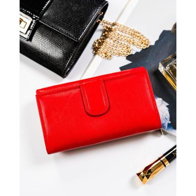 Portfel, czerwony, skórzany, Rovicky