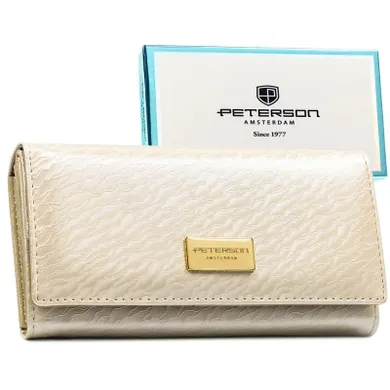 Portfel, ecru, Peterson