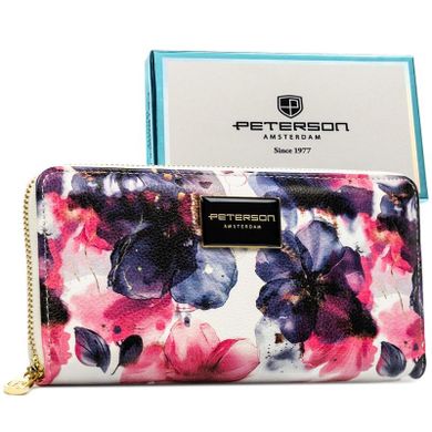 Portfel-piórnik, mix, skóra naturalna i ekologiczna, Peterson