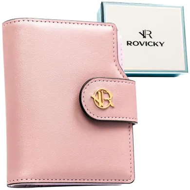 Portfel, różowy, skóra ekologiczna, RFID, Rovicky