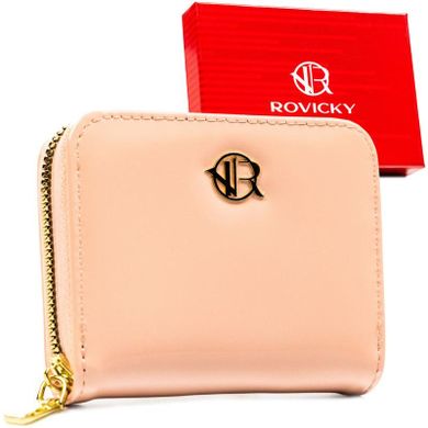 Portfel, różowy, skóra ekologiczna, Rovicky