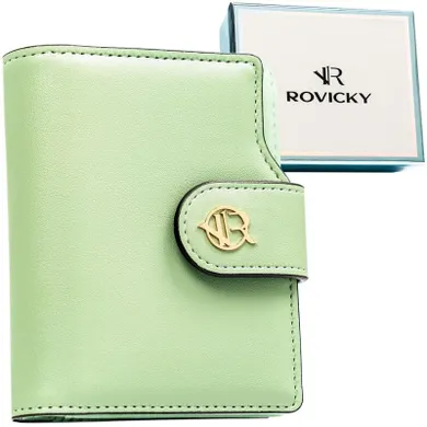 Portfel, zielony, skóra ekologiczna, Rovicky