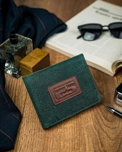 Portfel, zielony, skórzany, Forever Young