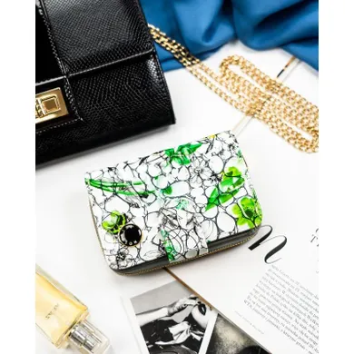 Portfel, zielony, skórzany, Peterson