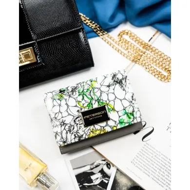 Portfel, zielony, skórzany, Peterson