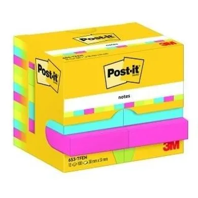 Post-it, Energetic, karteczki samoprzylepne, 38-51 mm, 12-100 kartek