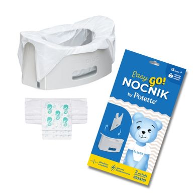 Potette, EasyGo, nocnik turystyczny, składany, jasnoszary
