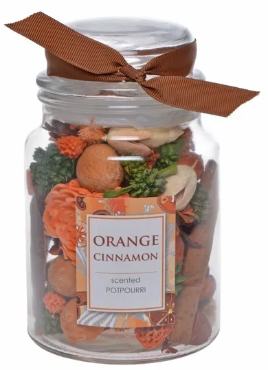 Potpouri w słoiczku z pokrywką, Orange Cinnamon