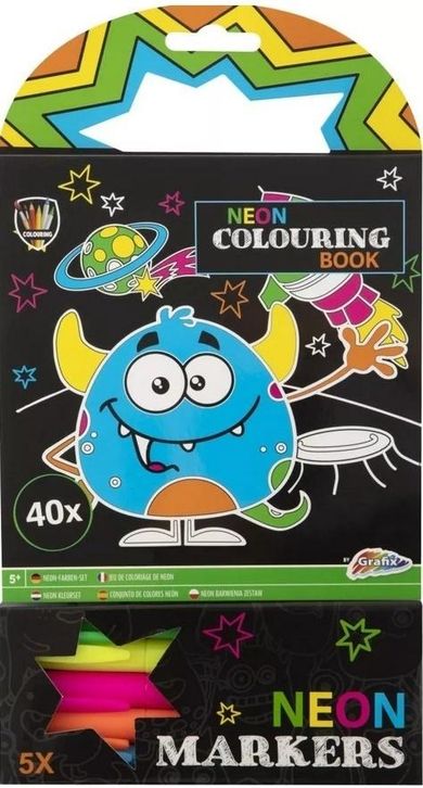 Potworek. Kolorowanka neonowa