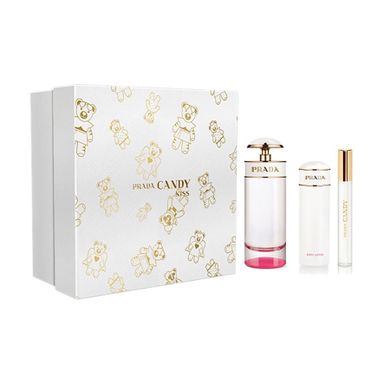 Prada, Candy Kiss, woda perfumowana w sprayu, 80 ml + woda perfumowana roll-on, 10 ml + balsam do ciała, 75 ml, zestaw