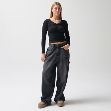 Prążkowana koszulka z domieszką modalu NOWEAR