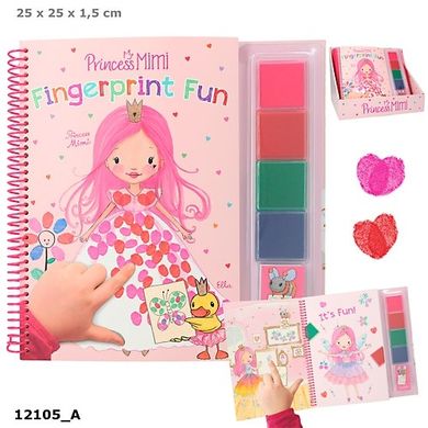 Princess Mimi, Fingerprint fun, kolorowanka, malowanie palcami