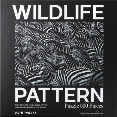 Printworks, Wildlife Pattern, Zebra, puzzle, 500 elementów