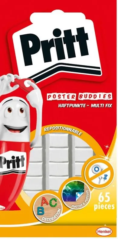 Pritt, On&Off, masa mocująca, biała, 35g, 65 szt.