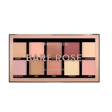 Profusion, Bare Rose Eyeshadow Palette, paleta 10 cieni do powiek