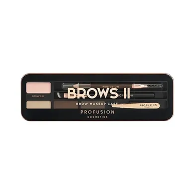 Profusion, Brows II Makeup Case, wielofunkcyjna paletka do makijażu brwi