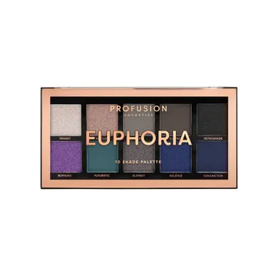 Profusion, Euphoria Eyeshadow Palette, paleta, 10 cieni do powiek