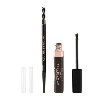 Profusion, Good Brow Day, zestaw do stylizacji brwi, Dark Brown