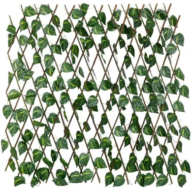 ProGarden, krata ażurowa ze sztucznymi liśćmi, 180-90 cm