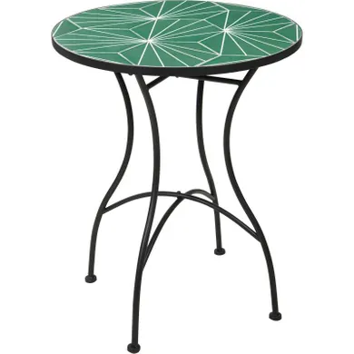 Progarden, ogrodowy stolik kawowy, metalowy, z mozaiką w kształcie liści, 60-72 cm