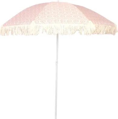ProGarden, parasol plażowo-ogrodowy z frędzlami, czerwony, 174 cm