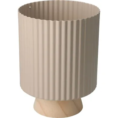 ProGarden, Stöda, metalowa doniczka z drewnianą podstawką, 18-23 cm