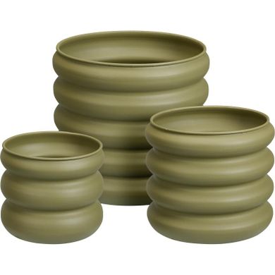 Progarden, zestaw 3 stalowych doniczek na kwiaty