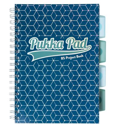 Project Book Glee B5, 200 kartek, kratka, niebieski