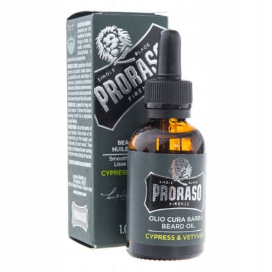 Proraso, Single Blade Cypress&Vetyver, olejek do brody, 30 ml