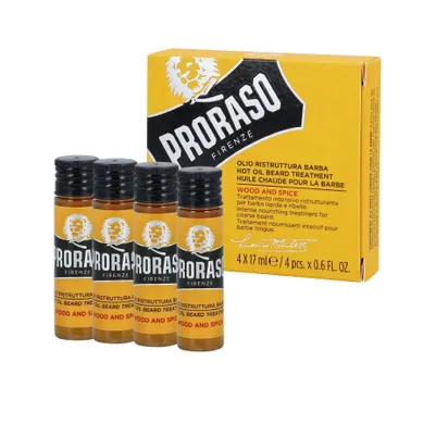 Proraso, Wood&Spice Hot Oil Beard Treatment, rozgrzewający olejek do pielęgnacji brody, 4-17 ml