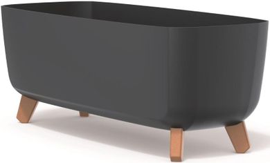 Prosperplast, Gracia Case, doniczka, antracytowa, 39-19,5 cm