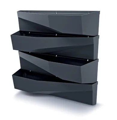 Prosperplast, kwietnik wertykalny, antracytowy, 4 elementy