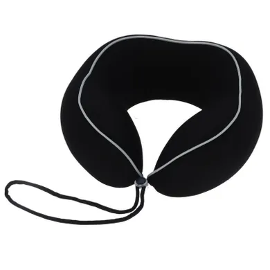 ProWorld, poduszka podróżna z pianki, czarna, 25-25-11 cm