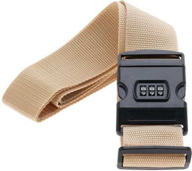 ProWorld, uniwersalny pas zabezpieczający do walizki, beżowy, 5-180 cm