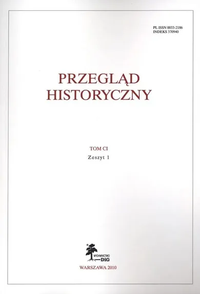 Przegląd historyczny. Tom 101. Zeszyt 1